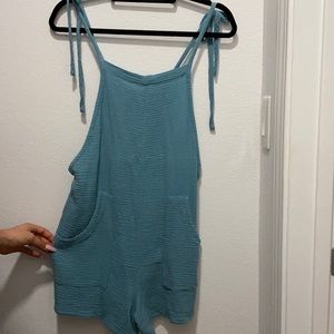Bobi Teal Blue Romper - never worn